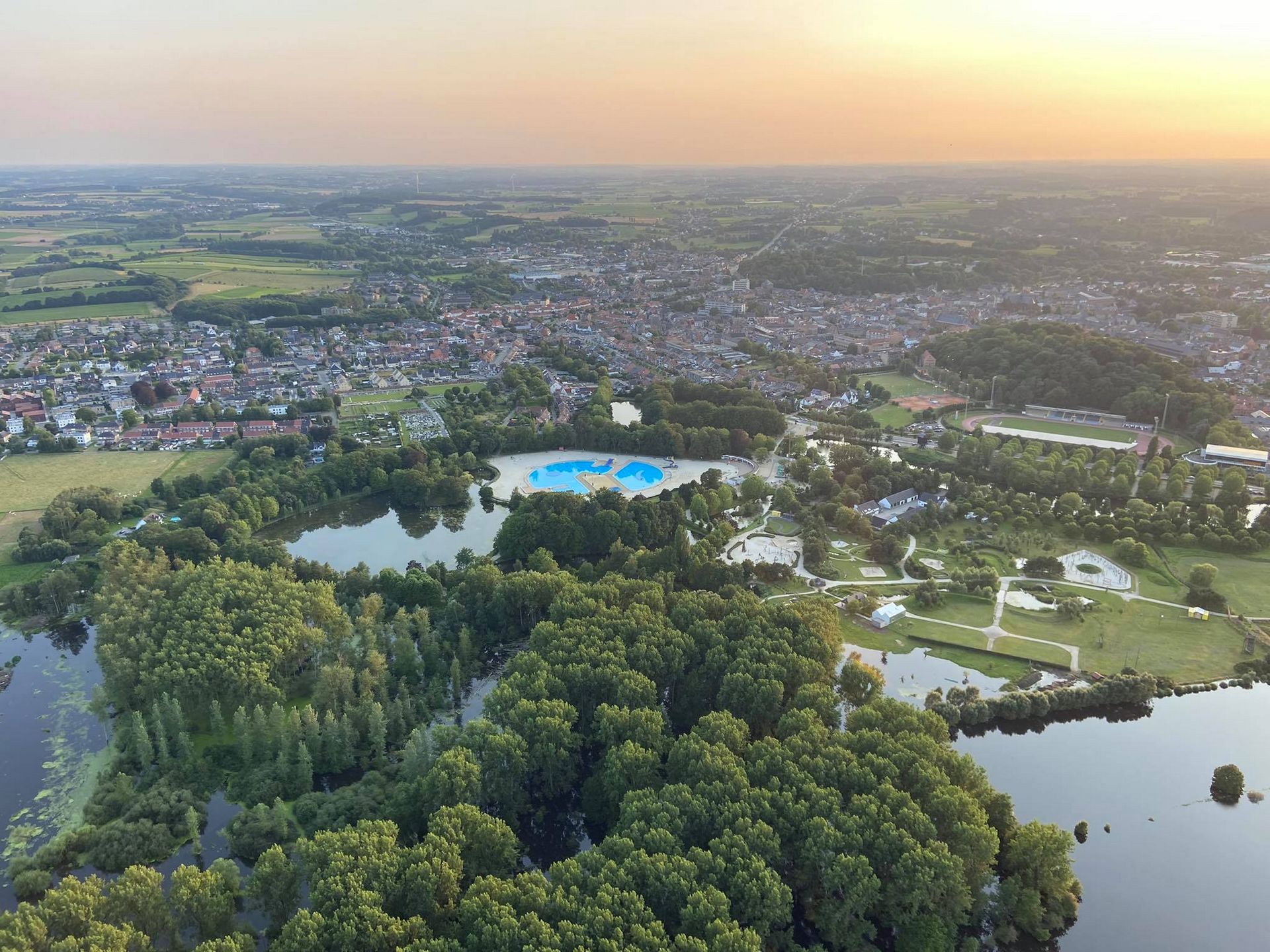 Ballonvaren boven Diest